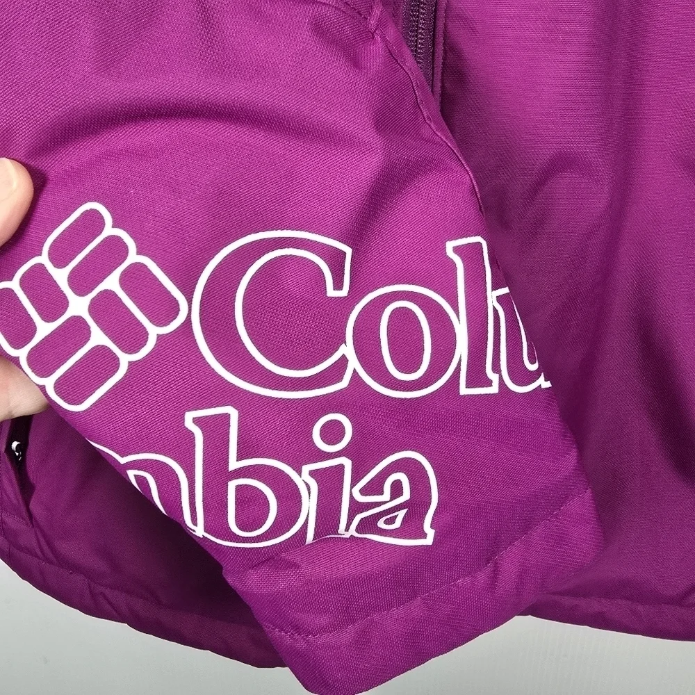 NWOT Columbia Girls Outgrown Omni-Tech Vibrant Purple Ski Jacket Winterwear XL